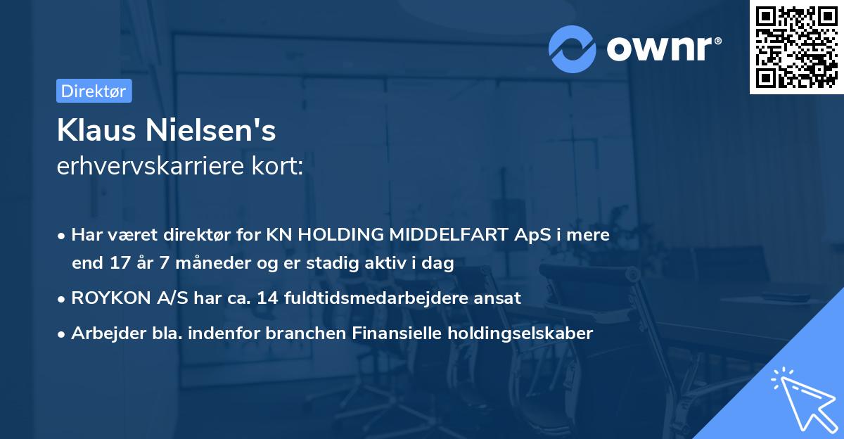 Klaus Nielsen's erhvervskarriere kort