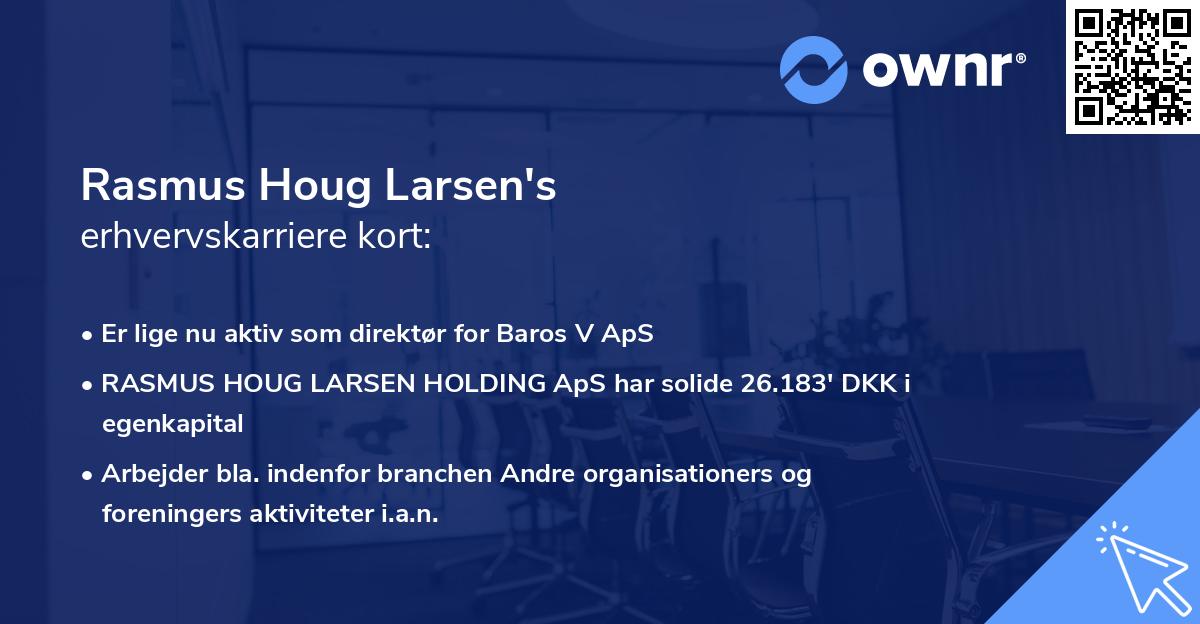 Rasmus Houg Larsen's erhvervskarriere kort