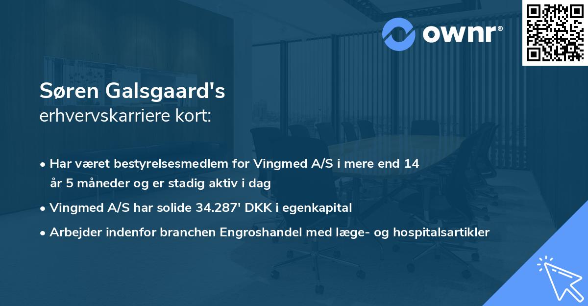 Søren Galsgaard's erhvervskarriere kort