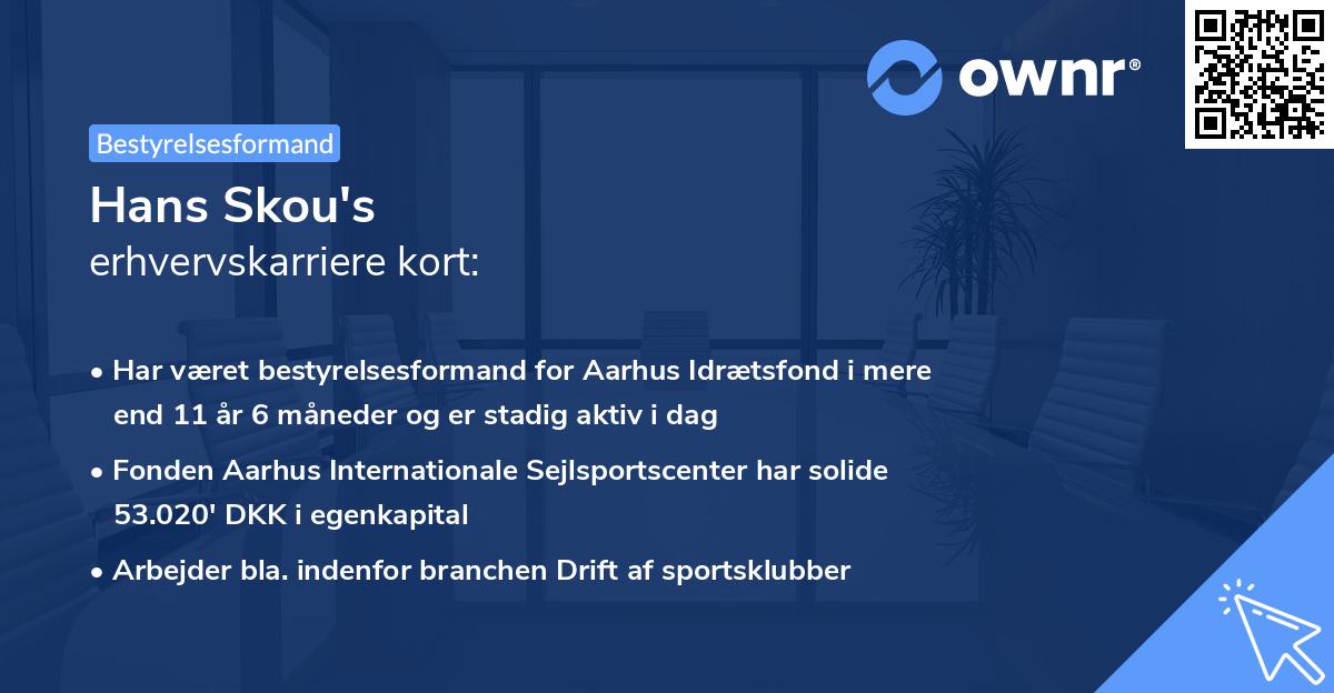 Hans Skou's erhvervskarriere kort
