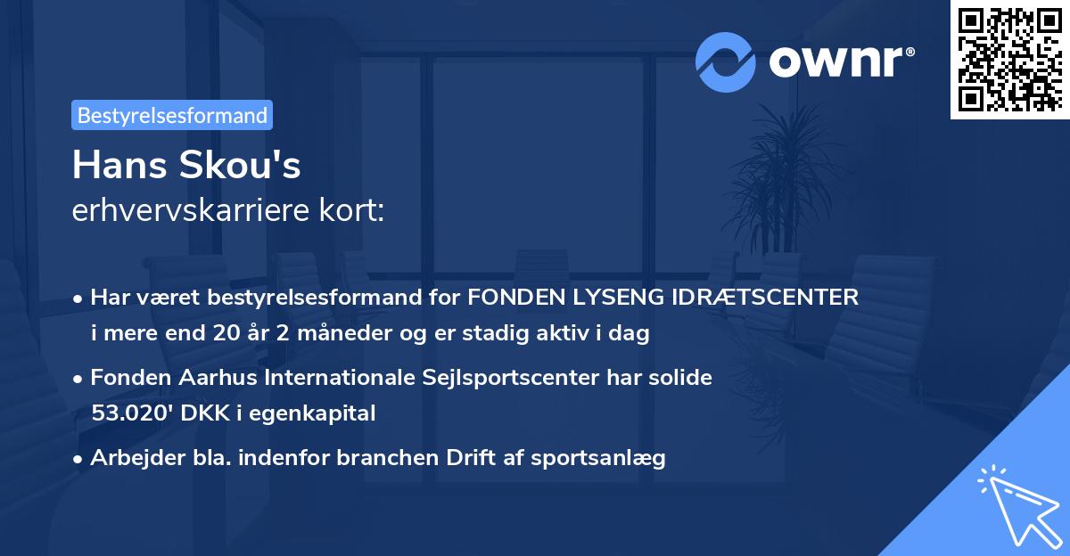 Hans Skou's erhvervskarriere kort