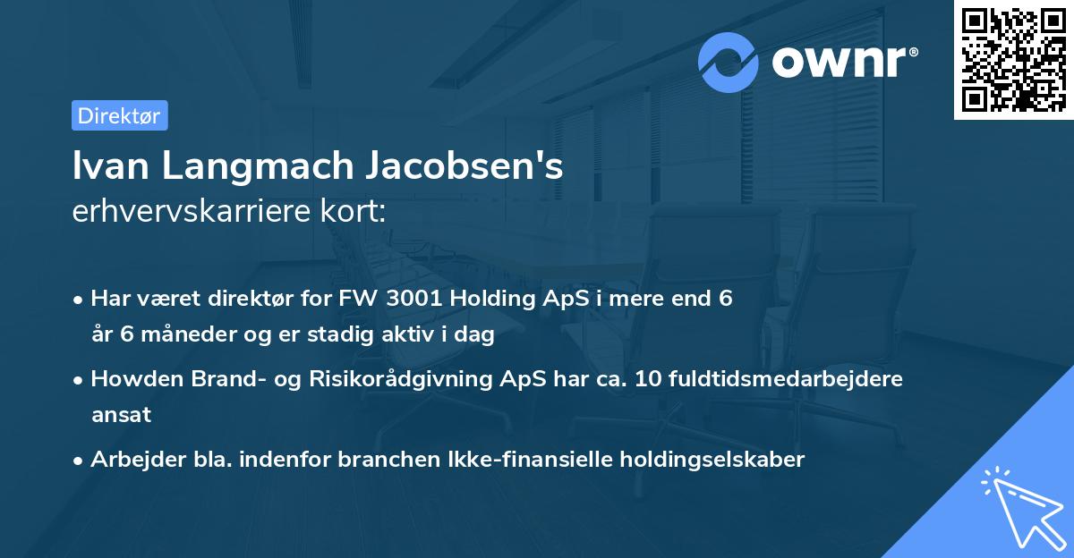 Ivan Langmach Jacobsen's erhvervskarriere kort