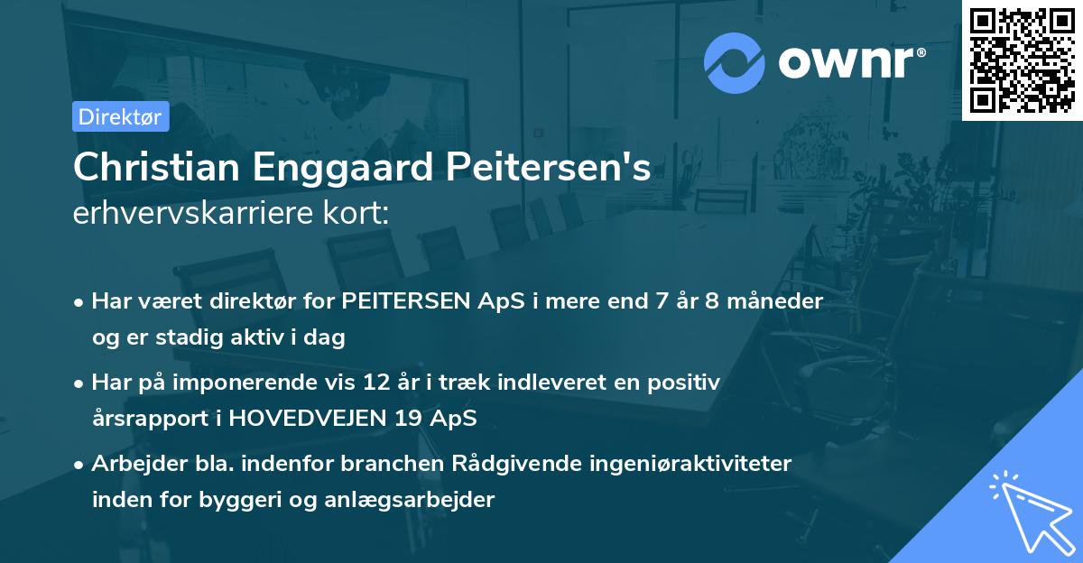 Christian Enggaard Peitersen's erhvervskarriere kort