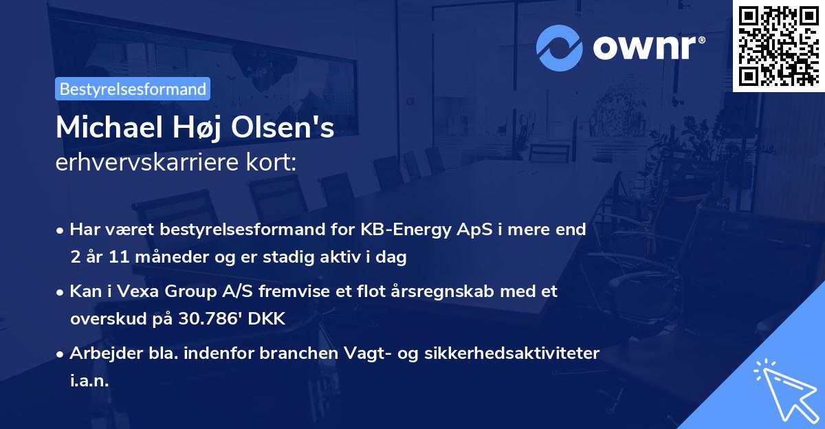 Michael Høj Olsen's erhvervskarriere kort