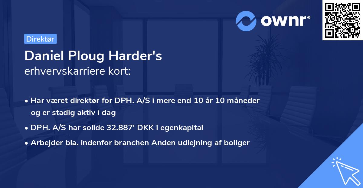 Daniel Ploug Harder's erhvervskarriere kort