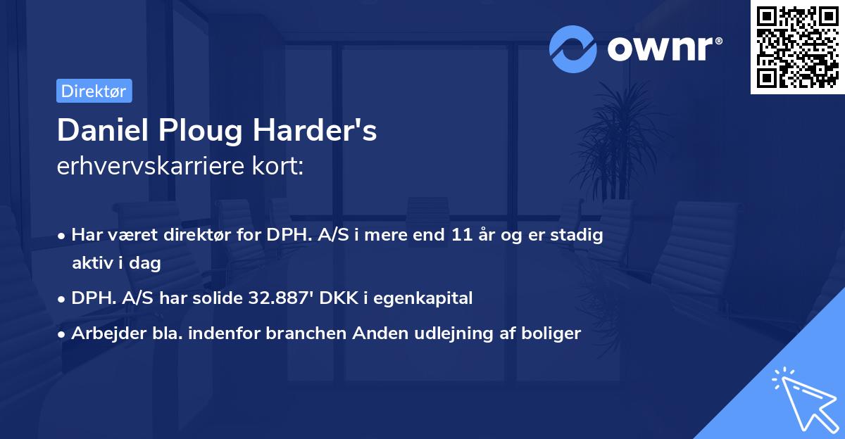 Daniel Ploug Harder's erhvervskarriere kort