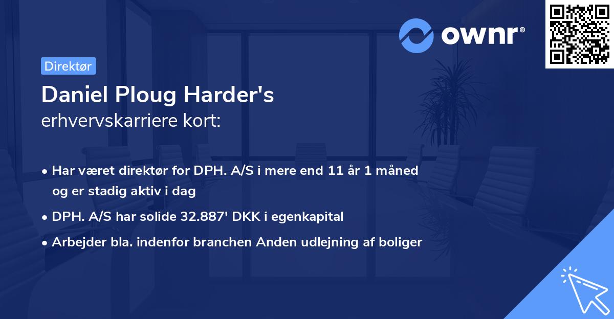 Daniel Ploug Harder's erhvervskarriere kort
