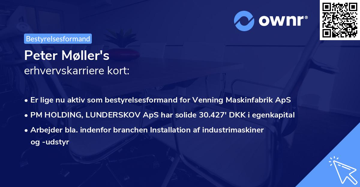 Peter Møller's erhvervskarriere kort