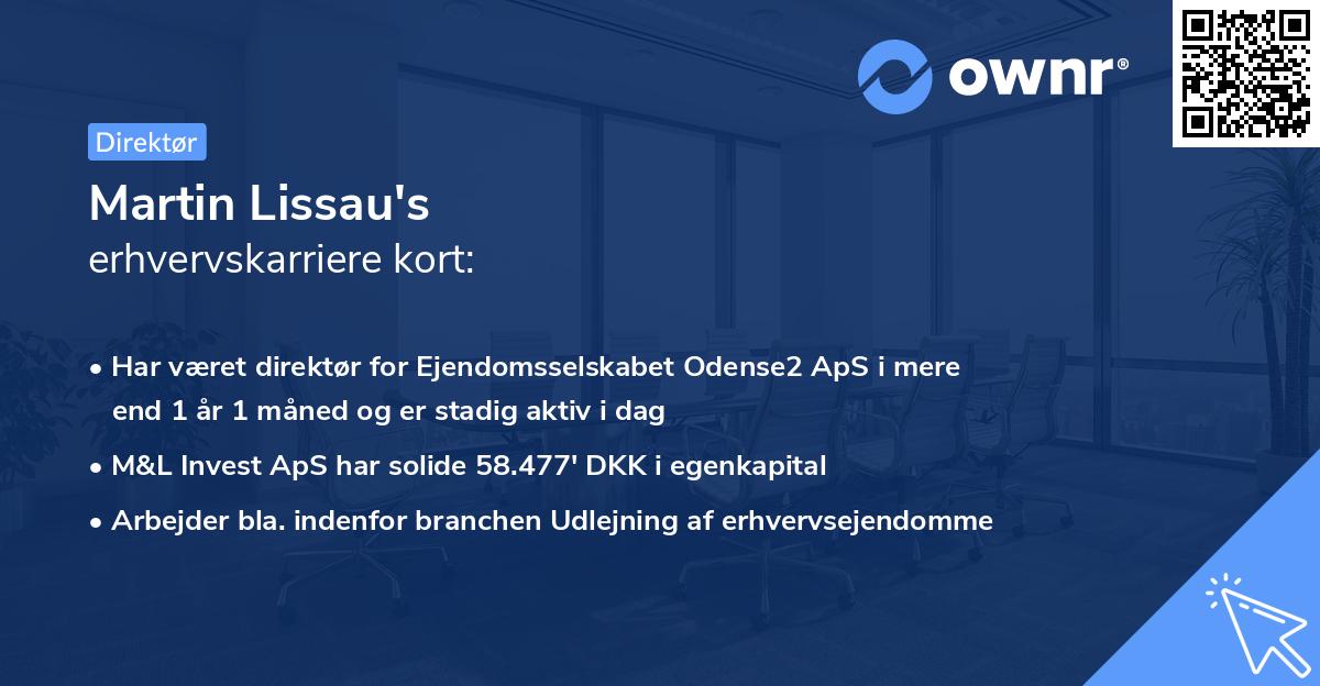 Martin Lissau's erhvervskarriere kort