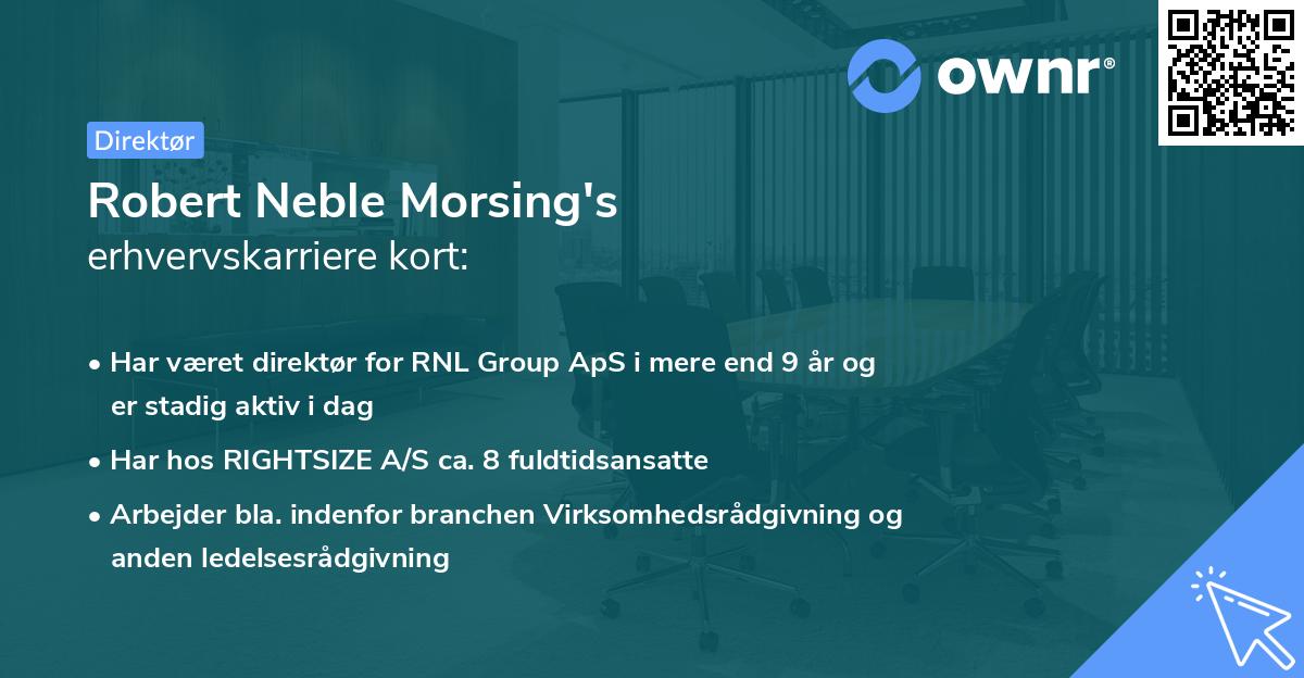 Robert Neble Morsing's erhvervskarriere kort