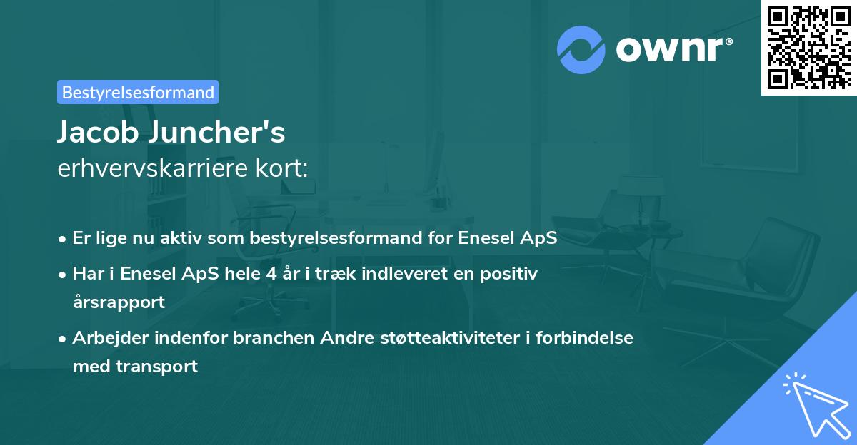Jacob Juncher's erhvervskarriere kort