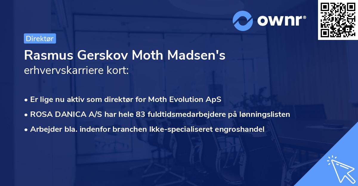 Rasmus Gerskov Moth Madsen's erhvervskarriere kort