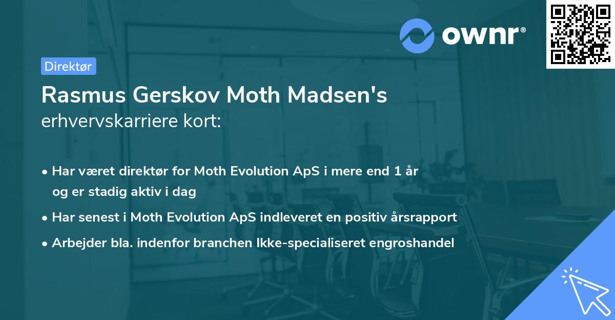 Rasmus Gerskov Moth Madsen's erhvervskarriere kort