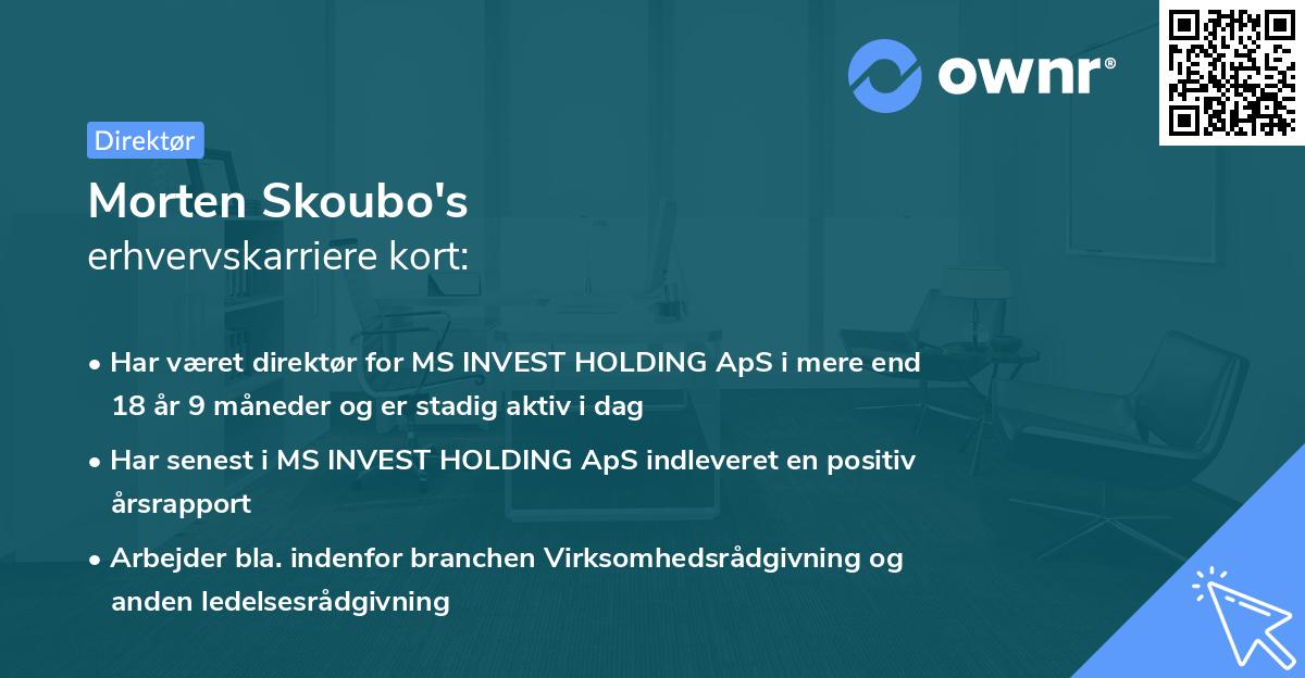 Morten Skoubo's erhvervskarriere kort