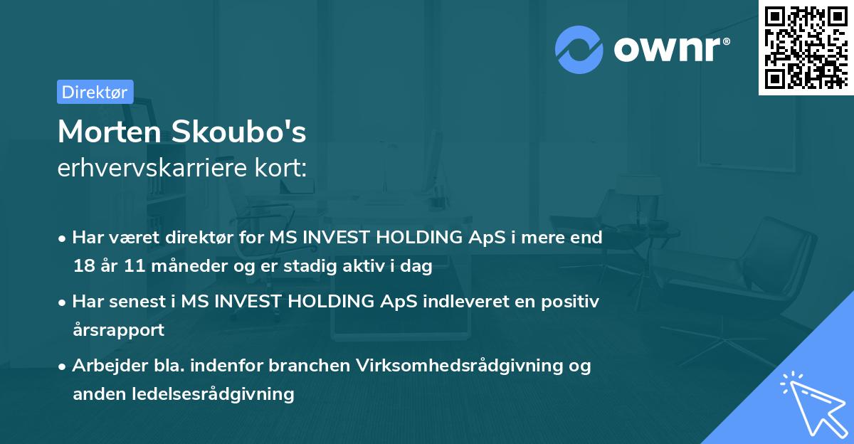 Morten Skoubo's erhvervskarriere kort