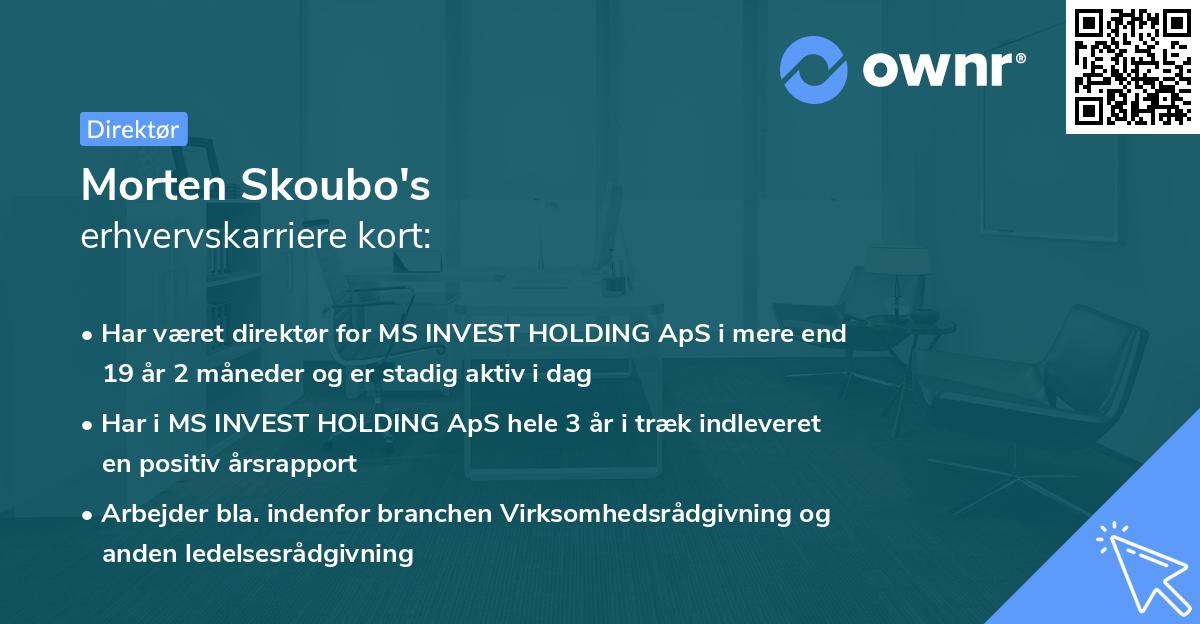 Morten Skoubo's erhvervskarriere kort