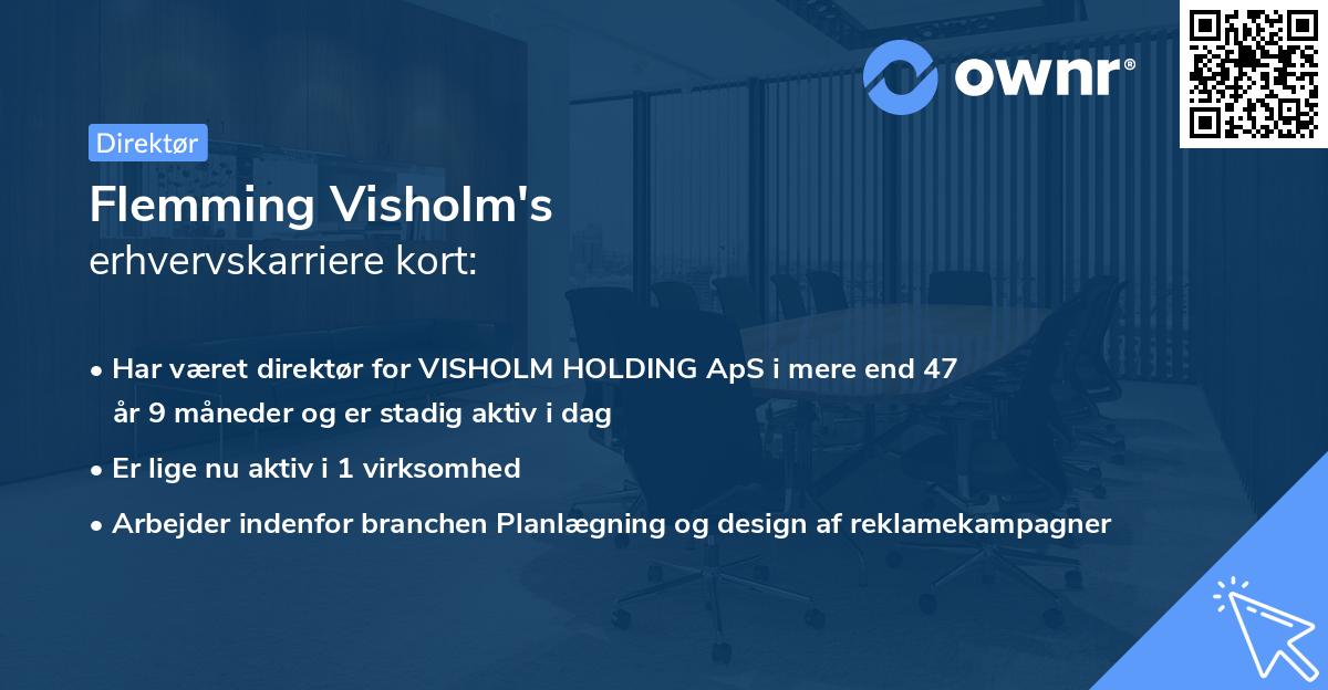 Flemming Visholm's erhvervskarriere kort