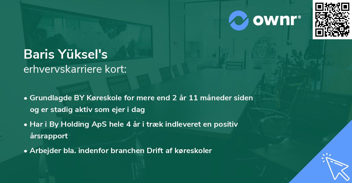 Baris Yüksel's erhvervskarriere kort