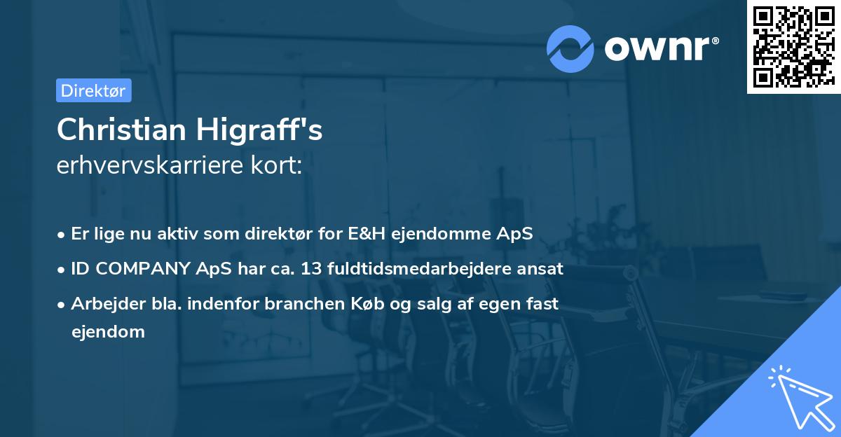 Christian Higraff's erhvervskarriere kort