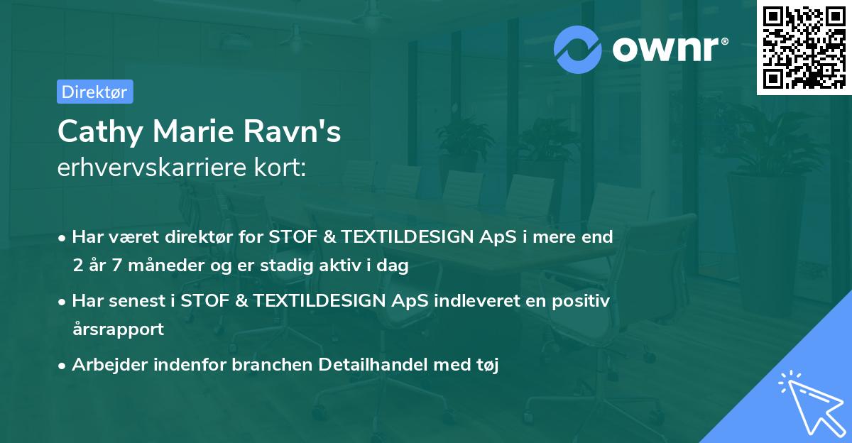 Cathy Marie Ravn's erhvervskarriere kort