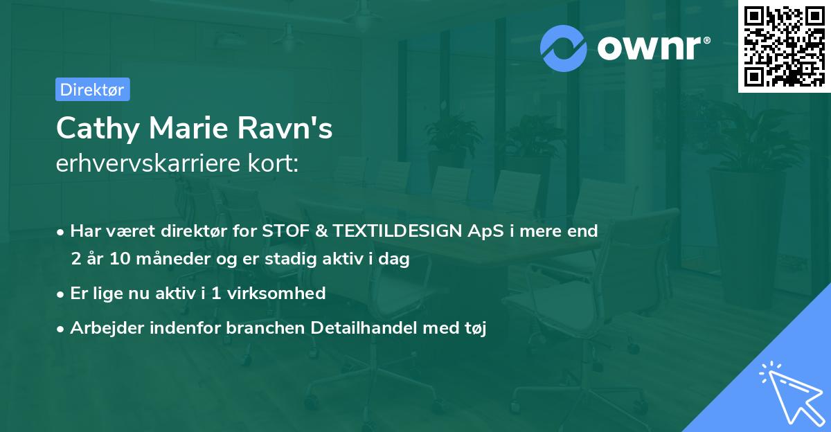 Cathy Marie Ravn's erhvervskarriere kort