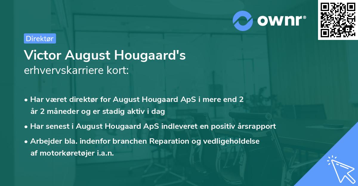 Victor August Hougaard's erhvervskarriere kort