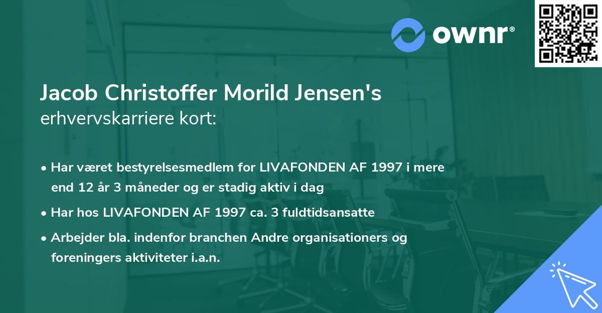 Jacob Christoffer Morild Jensen's erhvervskarriere kort