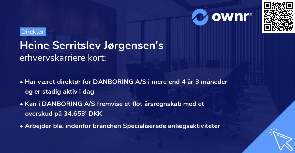Heine Serritslev Jørgensen's erhvervskarriere kort