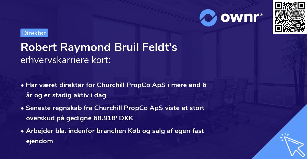 Robert Raymond Bruil Feldt's erhvervskarriere kort