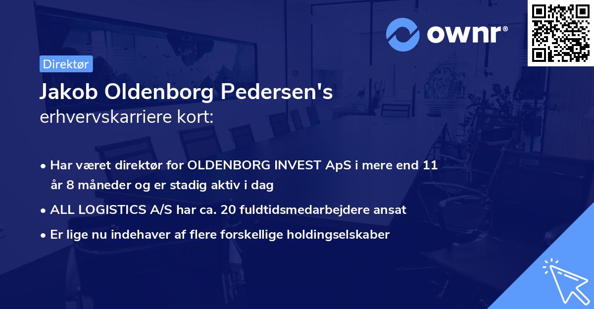 Jakob Oldenborg Pedersen's erhvervskarriere kort