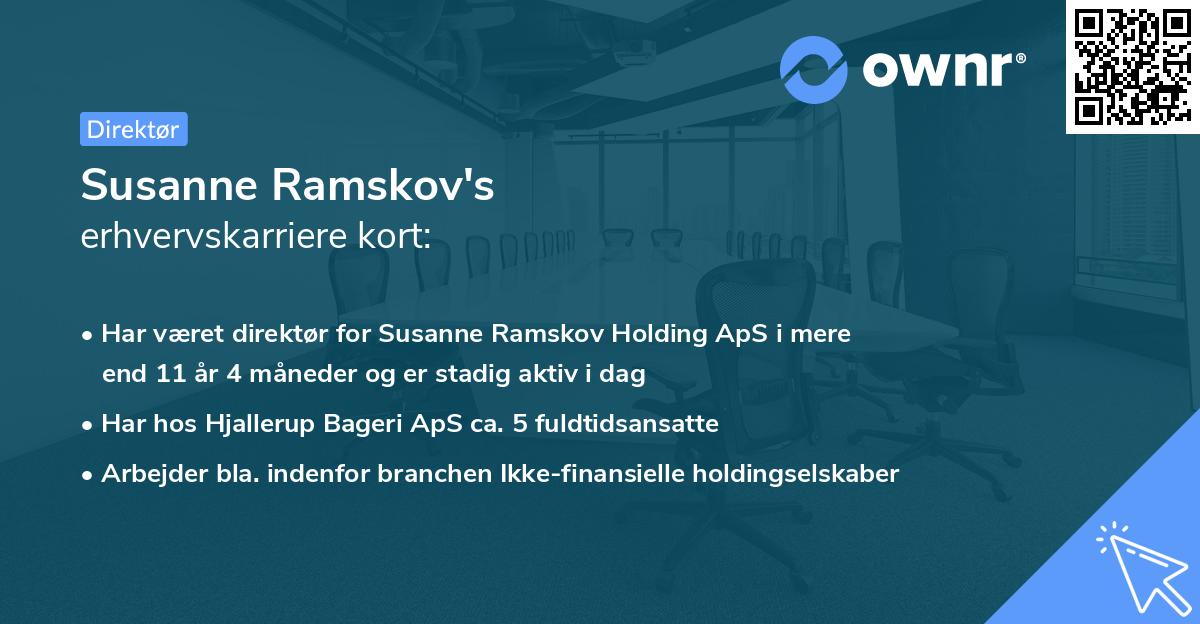 Susanne Ramskov's erhvervskarriere kort