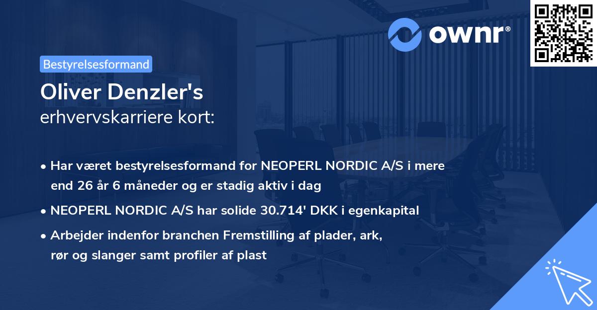 Oliver Denzler's erhvervskarriere kort