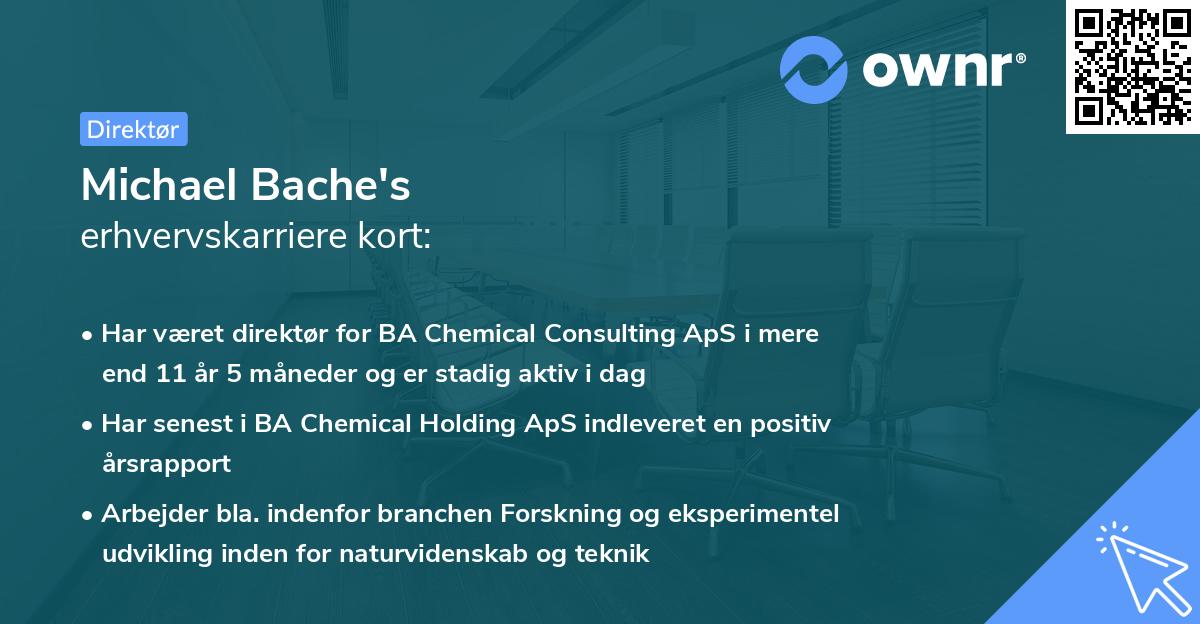Michael Bache's erhvervskarriere kort