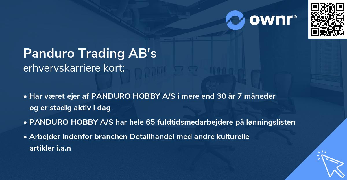 Panduro Trading AB's erhvervskarriere kort