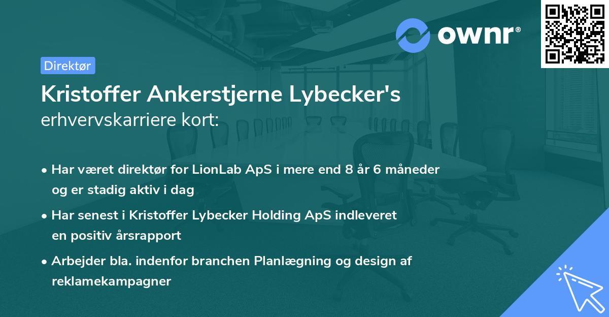 Kristoffer Ankerstjerne Lybecker's erhvervskarriere kort