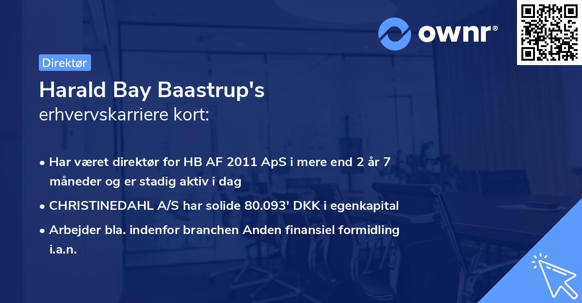 Harald Bay Baastrup's erhvervskarriere kort