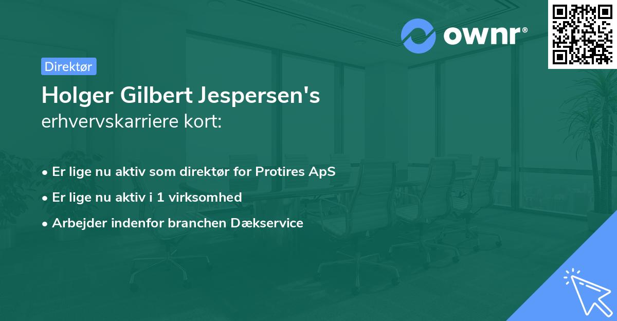 Holger Gilbert Jespersen's erhvervskarriere kort