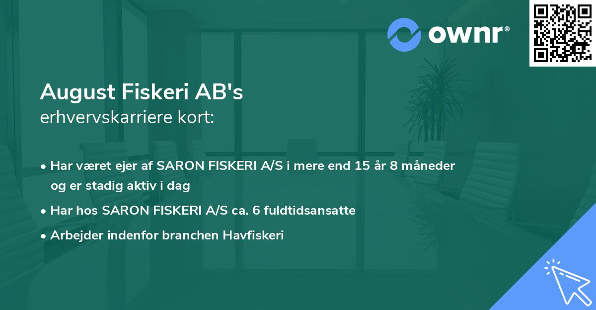 August Fiskeri AB's erhvervskarriere kort