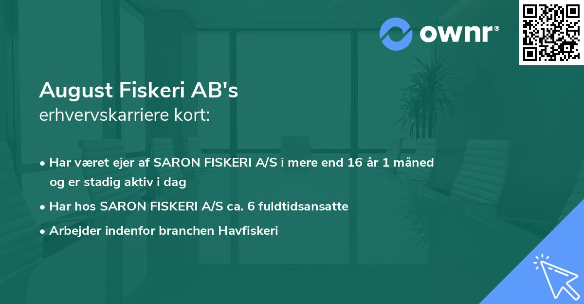 August Fiskeri AB's erhvervskarriere kort