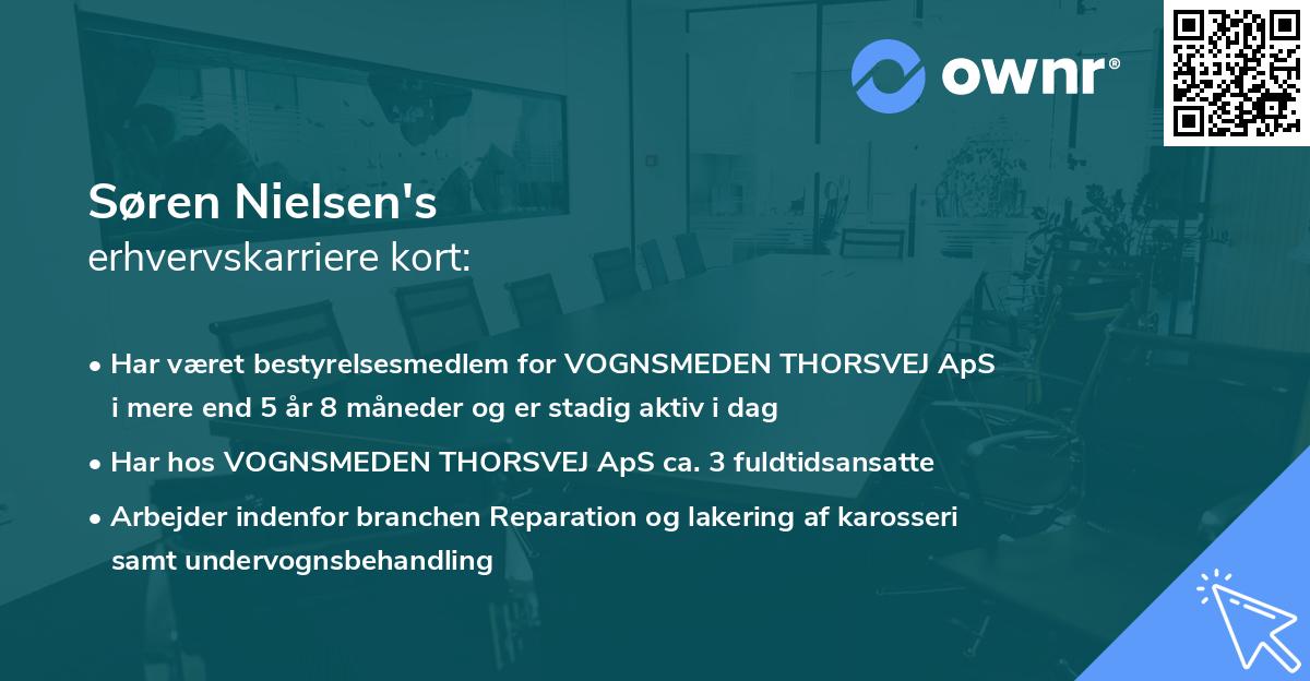 Søren Nielsen's erhvervskarriere kort