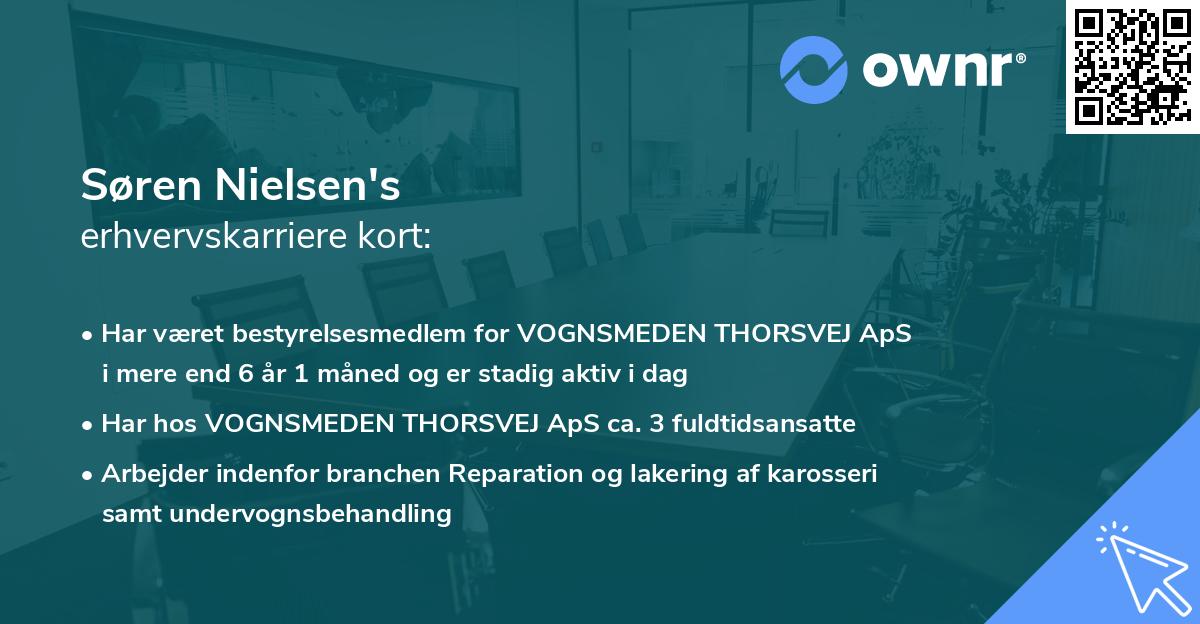 Søren Nielsen's erhvervskarriere kort