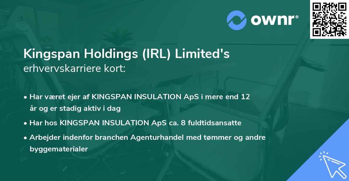 Kingspan Holdings (IRL) Limited's erhvervskarriere kort