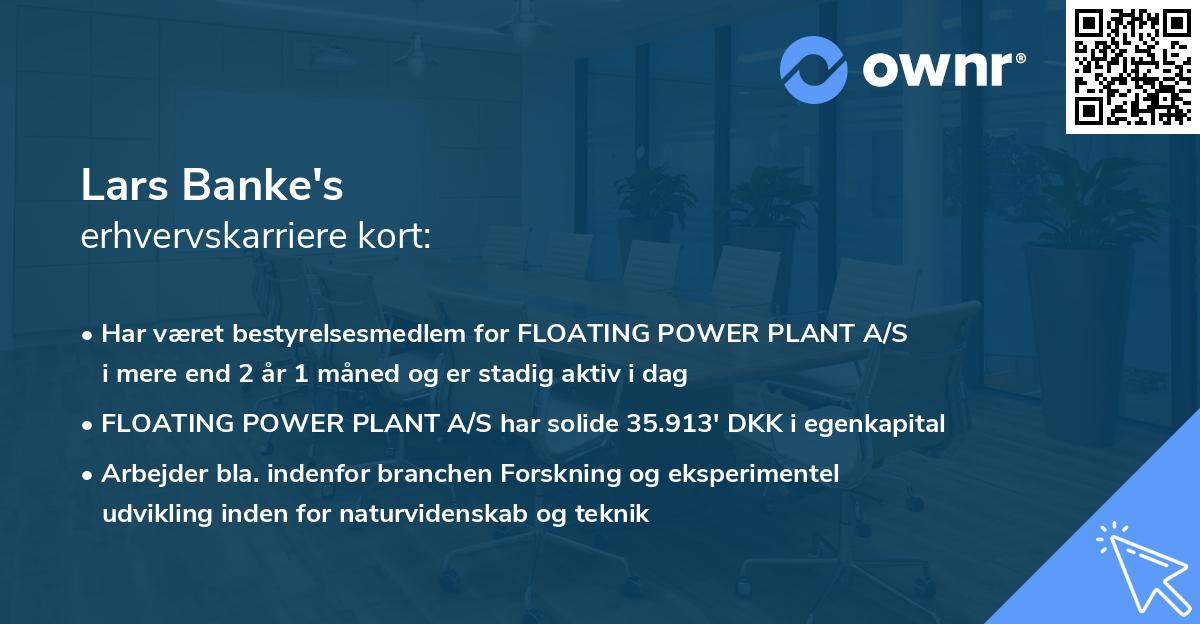 Lars Banke's erhvervskarriere kort