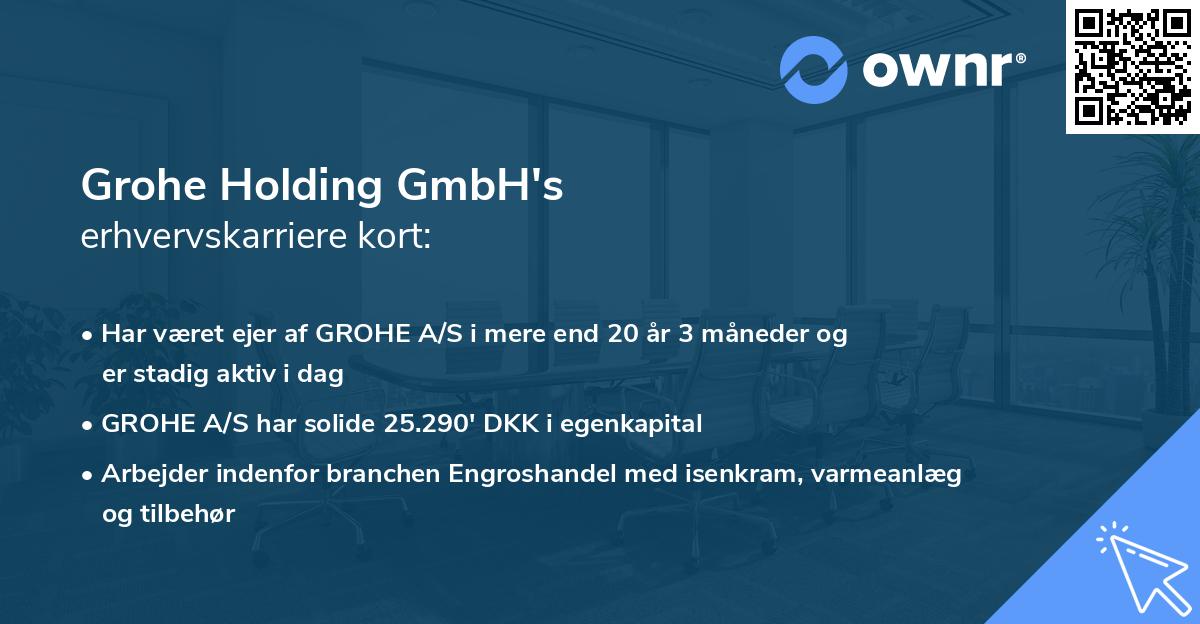 Grohe Holding GmbH's erhvervskarriere kort