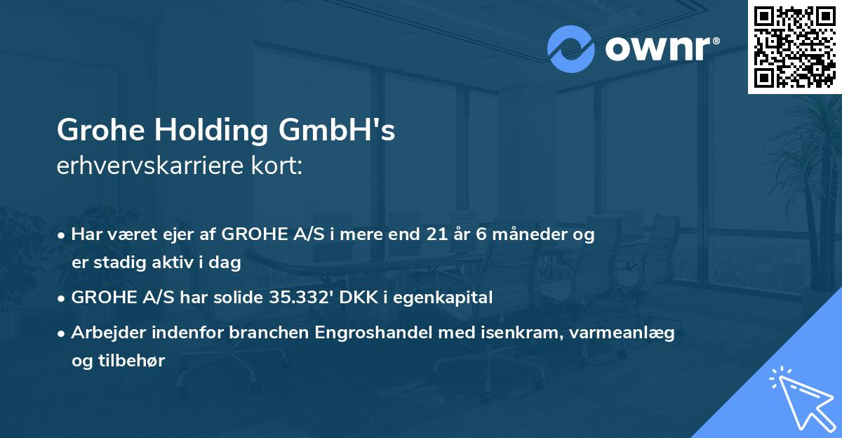 Grohe Holding GmbH's erhvervskarriere kort