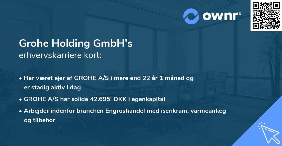 Grohe Holding GmbH's erhvervskarriere kort
