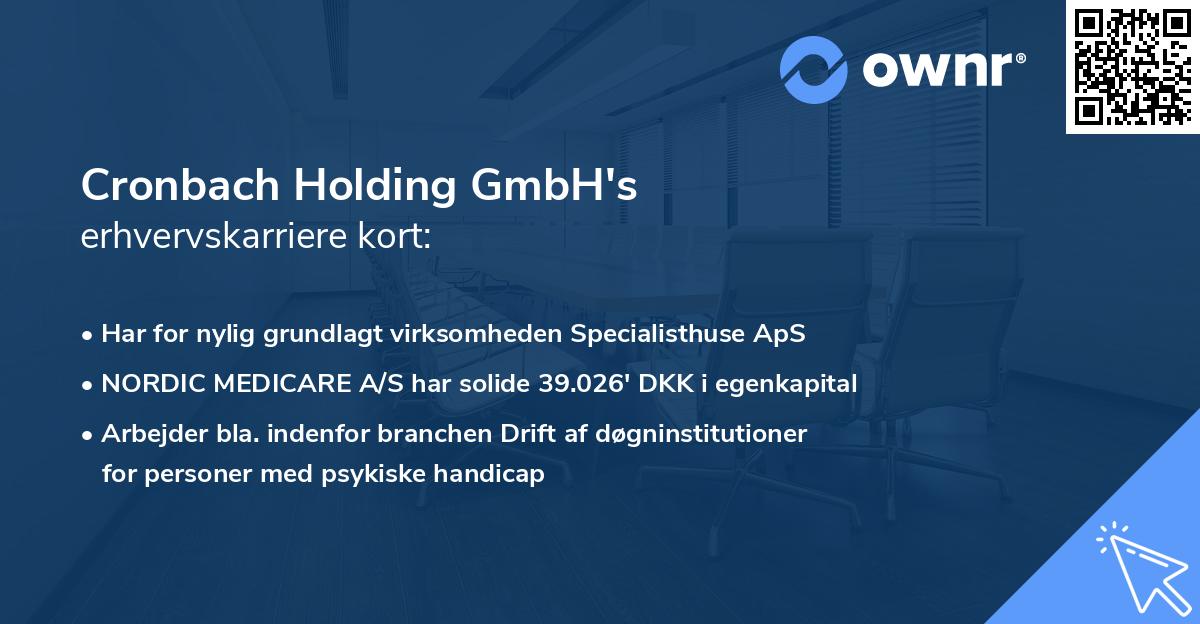 Cronbach Holding GmbH's erhvervskarriere kort