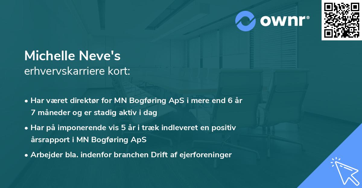 Michelle Neve's erhvervskarriere kort