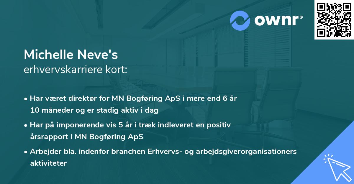 Michelle Neve's erhvervskarriere kort