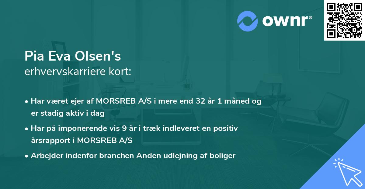 Pia Eva Olsen's erhvervskarriere kort